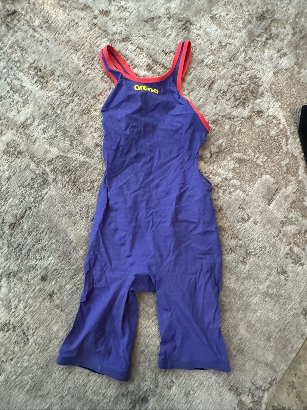 Arena Open Back Tech Suit Size 24 Coral and Purple - Picture 3 of 4